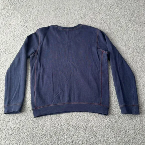 Vintage Uniqlo Sweater Mens Small Blue Sweatshirt Ines De La Fressange Paris 90s - Picture 8 of 11